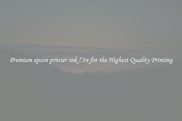 Premium epson printer ink 73n for the Highest Quality Printing