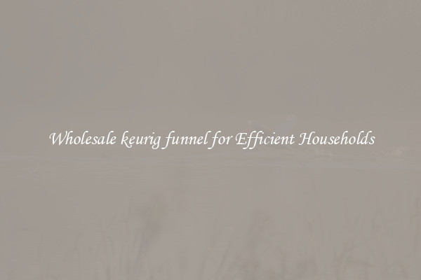 Wholesale keurig funnel for Efficient Households