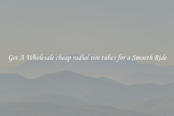 Get A Wholesale cheap radial tire tubes for a Smooth Ride