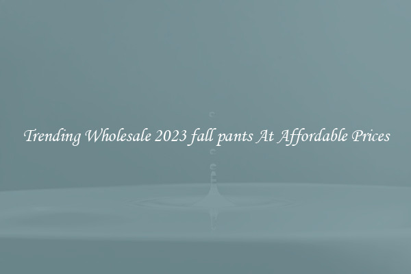 Trending Wholesale 2023 fall pants At Affordable Prices