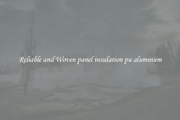 Reliable and Woven panel insulation pu aluminum