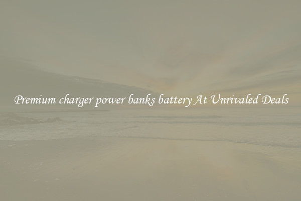 Premium charger power banks battery At Unrivaled Deals