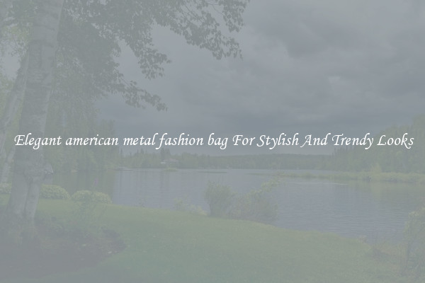 Elegant american metal fashion bag For Stylish And Trendy Looks