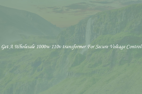 Get A Wholesale 1000w 110v transformer For Secure Voltage Control