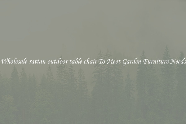 Wholesale rattan outdoor table chair To Meet Garden Furniture Needs