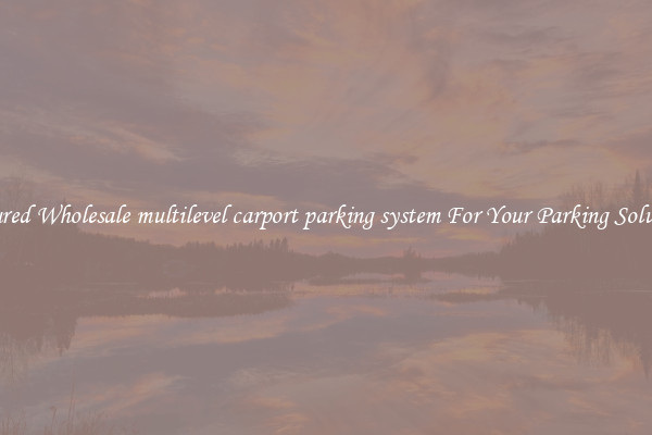 Featured Wholesale multilevel carport parking system For Your Parking Solutions 