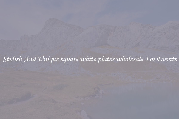 Stylish And Unique square white plates wholesale For Events